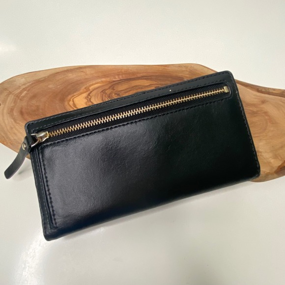 Kate Spade New York Black Bow Bifold Snap‎ Wallet - Picture 4 of 9